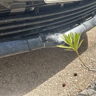 Bumper and grill had broke in many areas