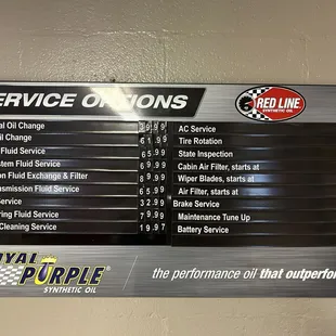 The service they provide for your vehicle.
