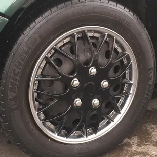 Still dirty and I even cleaned the tire before I paid for the $7.00 car wash