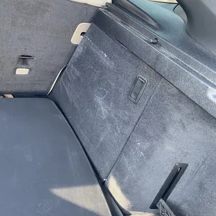 Dirty interior of a loaner.