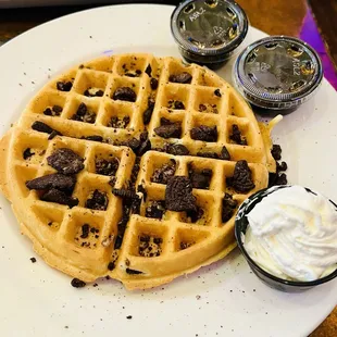 Oreo cookie waffle.