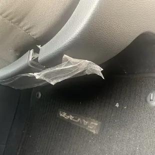 Where they broke my seat