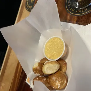 Pretzel Bites with beer cheese