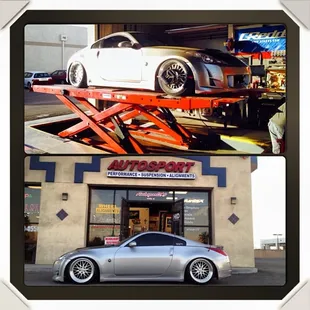 Tony's 350z getting Aligned