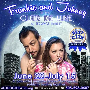 The Aux Dog Theatre was THE WINNER OF BEST OF THE CITY for Live Theatre Venue 2017!