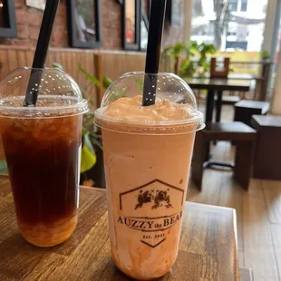 L-R: T4: Peach Perfection and SM6. Jungle Paradise Smoothie