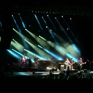 a band performing on stage