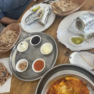 Traditional Omelette, Perisan breakfast, Tongue and brain sandwich, tongue sandwich.