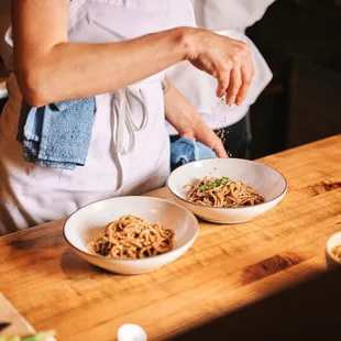 a chef preparing a meal