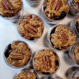 German Chocolate Cupcakes in a Jar