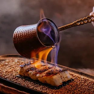 Halloumi Ouzo, Honey Sesame