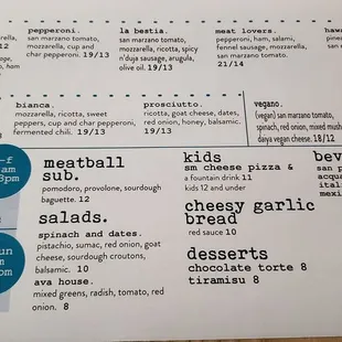 partial menu