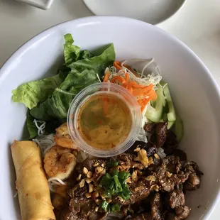 Today I found the mixed plate with egg roll and shrimp plus the grilled pork for the same price!