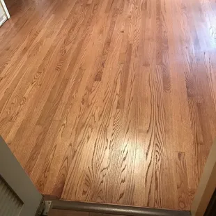 a hardwood floor in a home