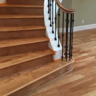 a staircase in a home