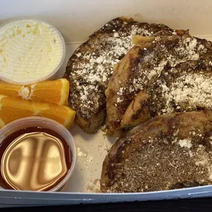 French Toast on a Cinnamon Raisin Bagel