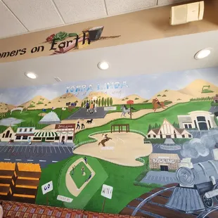 Vintage Mural of "The City of Gracious Living"