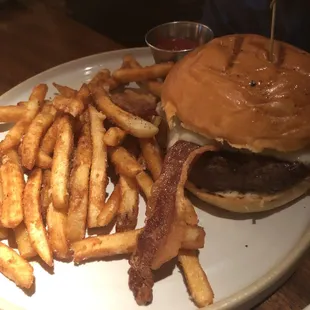 Avalon burger and fries.