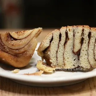 Inside of cinnamon sticky bun ($4.25)