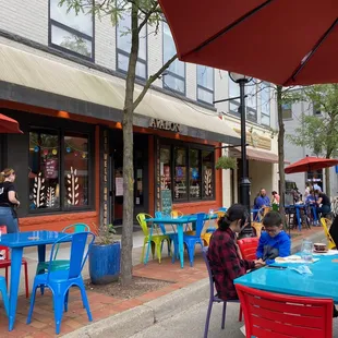 The outside area is really cute and comfortable.