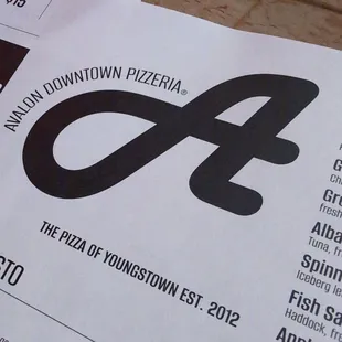 the menu and prices