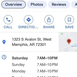 hours of operation for Avalon Mart