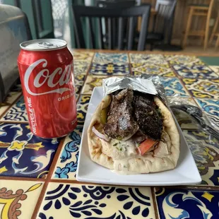 Adana Kabobs sandwich