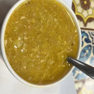 Chicken lemon rice soup