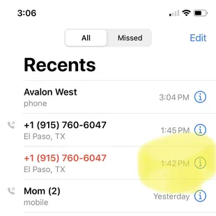 I got 1 missed call from her at 1:42pm. She called to let me know worker is on his way now.  No appts were ever made b/w me and the office