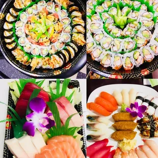 sushi and sashimi, sushi, food, sashimi