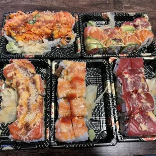 Spicy Red Sox  Spicy Scorpion  Spicy Red Dragon Spicy Rainbow Spicy Volcano