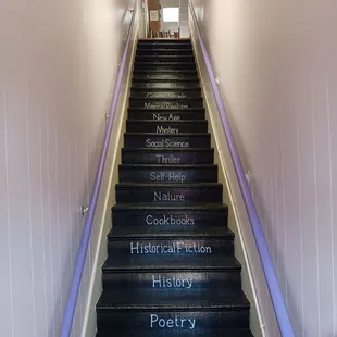 Painted, themed staircase