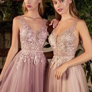 SADE LACE TULLE GOWN COLORS: NUDE-BLUSH, NUDE-MAUVE AND  ROSEWOOD