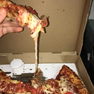 Love the extra cheese and sauce.