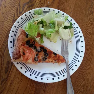 Yummy meal but too many lettuce stalk pieces