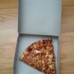 One slice of cheese pizza to go