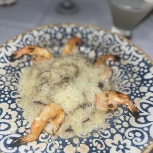 Risotto with grilled shrimp