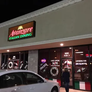 the outside of the restaurant