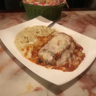 Tour of Italy---Lasagna, Chicken Parmesan, Fettuccine Alfredo