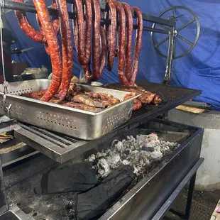 Grill and chorizo