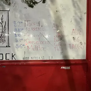 Menu (September 2023)