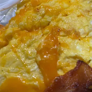 Hair in the egg Ham and Cheese Omelette