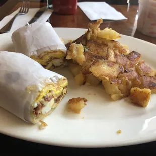 Breakfast wrap: bacon egg &amp; cheese. Delish