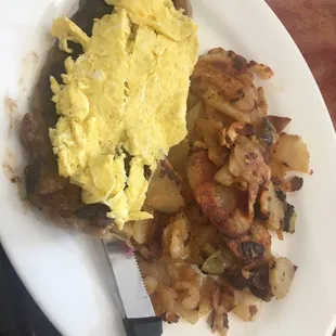 Steak and Eggs! Huge steak!