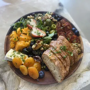 Two cheese, one meat plate