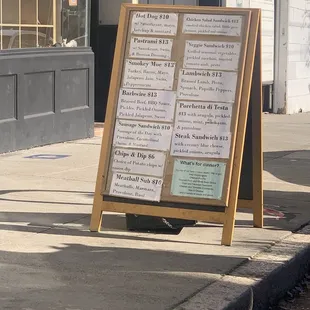 Menu board (from hella far away, sorry)
