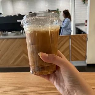 Lavender iced coffee