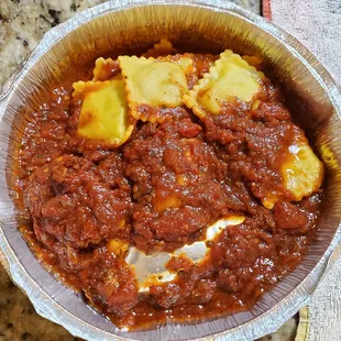 Ravioli With Meat Sauce
