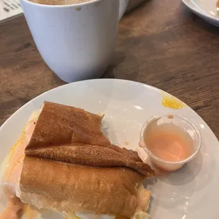 Egg and cheese sandwich