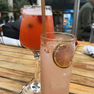 Sangria and Spicy Watermelon cocktail
